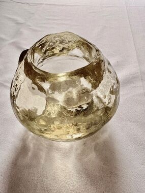 Vintage Kosta Boda Snowball Molded Crystal Votive Candle Holder 3"